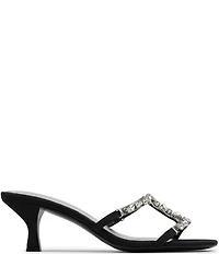 Donald Pliner Griffon Satin Jewel Ornamented Dress Slide Sandals