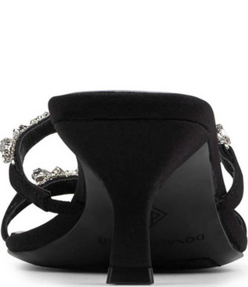 Donald Pliner Griffon Satin Jewel Ornamented Dress Slide Sandals