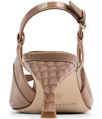 Donald Pliner Grinn Crinkle Patent Leather Peep Toe Slingback Pumps