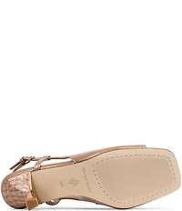 Donald Pliner Grinn Crinkle Patent Leather Peep Toe Slingback Pumps