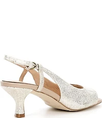 Donald Pliner Grinn Metallic Leather Peep Toe Slingback Dress Pumps