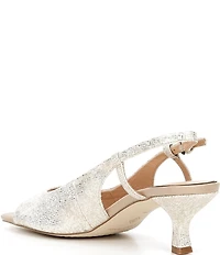 Donald Pliner Grinn Metallic Leather Peep Toe Slingback Dress Pumps