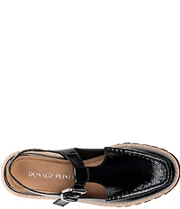 Donald Pliner Halliday Crinkle Patent Cutout Slingback Loafers