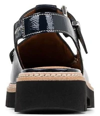 Donald Pliner Halliday Crinkle Patent Cutout Slingback Loafers