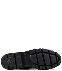 Donald Pliner Halliday Crinkle Patent Cutout Slingback Loafers