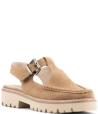 Donald Pliner Halliday Suede Mary Jane Slingback Oxfords