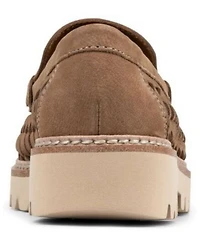 Donald Pliner Hansine Woven Nubuck Bit Strap Lugged Loafers