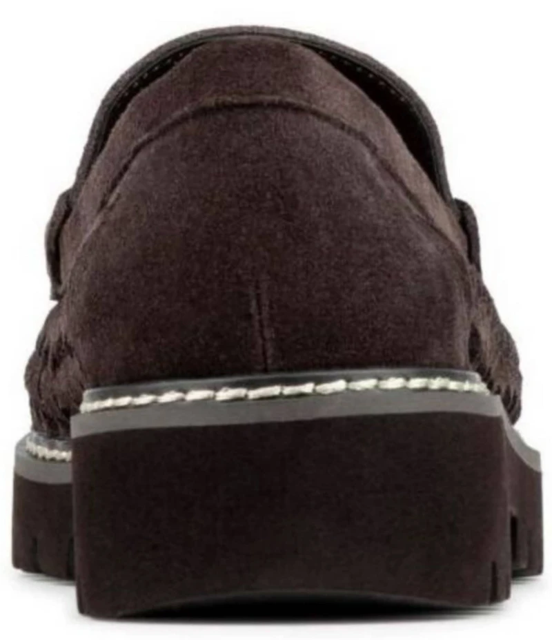 Donald Pliner Hansine Woven Suede Bit Strap Lugged Loafers