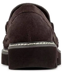 Donald Pliner Hansine Woven Suede Bit Strap Lugged Loafers