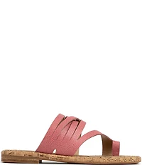 Donald Pliner Hazie Leather Strappy Toe Ring Flat Sandals