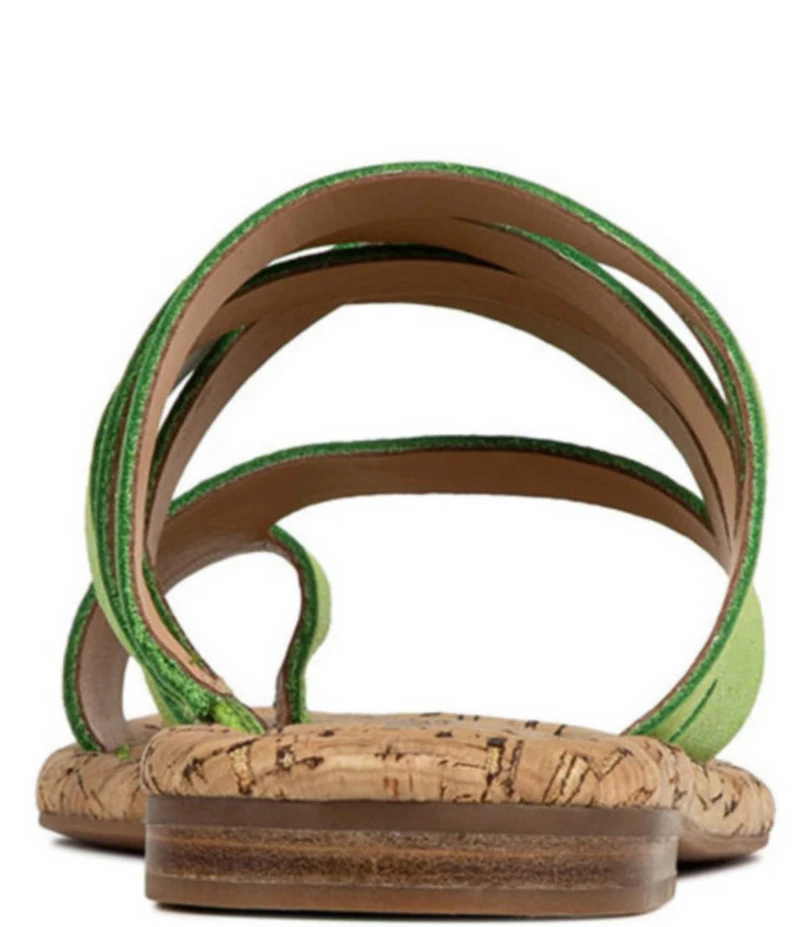 Donald Pliner Hazie Leather Strappy Toe Ring Flat Sandals