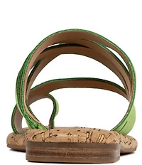 Donald Pliner Hazie Leather Strappy Toe Ring Flat Sandals