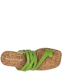 Donald Pliner Hazie Leather Strappy Toe Ring Flat Sandals