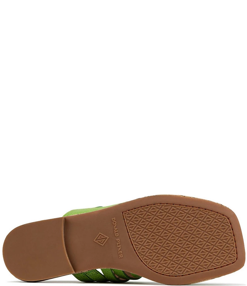 Donald Pliner Hazie Leather Strappy Toe Ring Flat Sandals