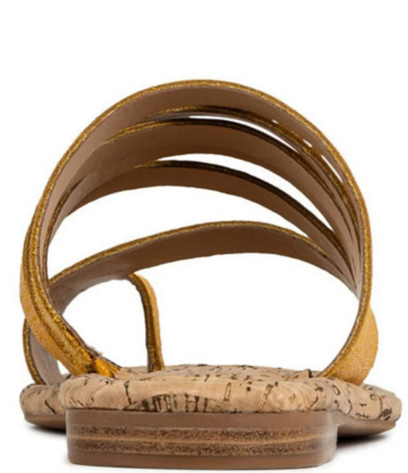 Donald Pliner Hazie Leather Strappy Toe Ring Flat Sandals