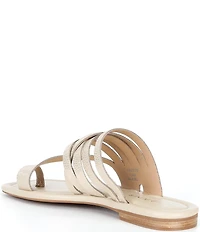 Donald Pliner Hazie Metallic Tumbled Leather Toe Ring Sandals