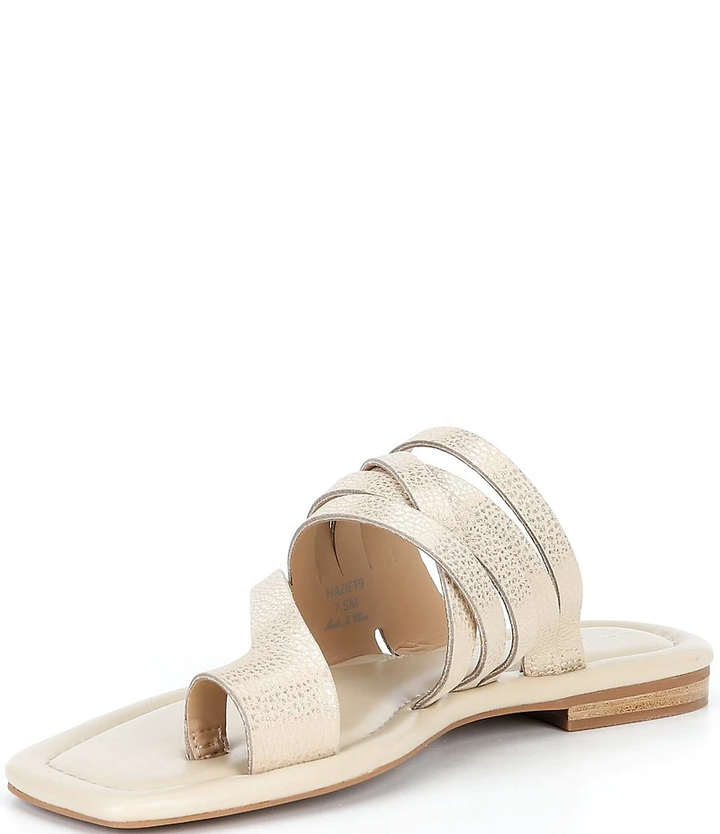 Donald Pliner Hazie Metallic Tumbled Leather Toe Ring Sandals