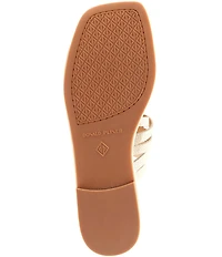 Donald Pliner Hazie Metallic Tumbled Leather Toe Ring Sandals