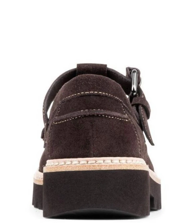 Donald Pliner Helaina Suede T-Strap Lugged Loafers