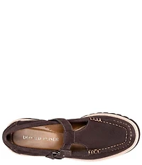 Donald Pliner Helaina Suede T-Strap Lugged Loafers