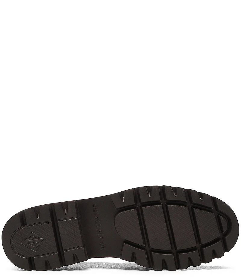 Donald Pliner Helio Suede Bit Buckle Detail Lug Sole Platform Loafers