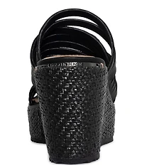 Donald Pliner Ithaca Leather Platform Wedge Toe Ring Sandals