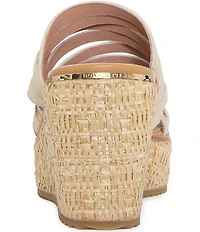Donald Pliner Ithaca Suede Platform Wedge Toe Ring Sandals