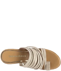 Donald Pliner Ithaca Suede Platform Wedge Toe Ring Sandals