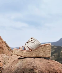 Donald Pliner Ithaca Suede Platform Wedge Toe Ring Sandals