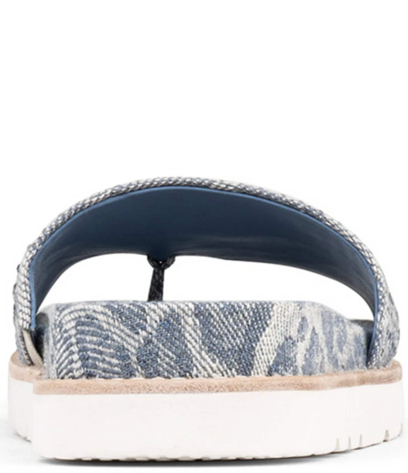 Donald Pliner Joella Crystal Leopard Print Denim Thong Sandals