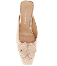 Donald Pliner Kalinna Metallic Leather Floral Mule Pumps
