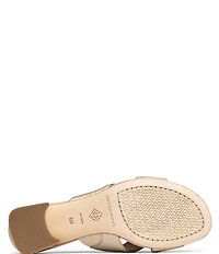 Donald Pliner Kenna Metallic Leather Toe Loop Dress Slip On Sandals