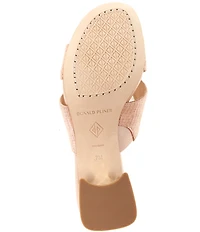 Donald Pliner Kenna Snake Print Leather Toe Loop Slide Sandals