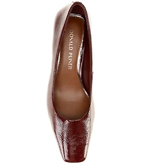 Donald Pliner Kimbra Crinkle Patent Leather Kitten Heel Pumps