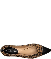 Donald Pliner Ladonna Leopard Print Suede Cap Toe Pumps