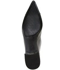 Donald Pliner Ladonna Leather Snake Embossed Cap Toe Flats