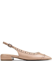 Donald Pliner Lavinah Leather Grommet Hardware Slingback Pumps