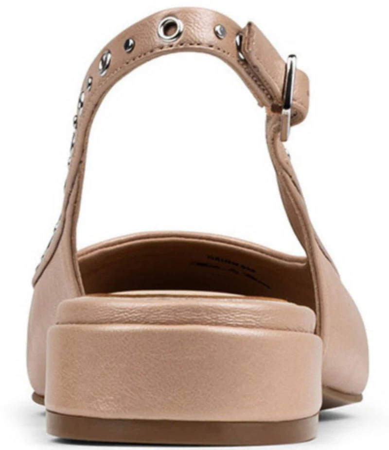 Donald Pliner Lavinah Leather Grommet Hardware Slingback Pumps