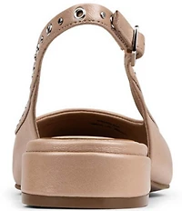 Donald Pliner Lavinah Leather Grommet Hardware Slingback Pumps