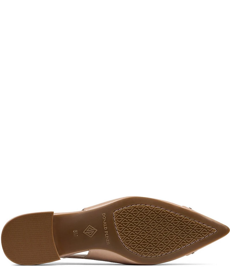 Donald Pliner Lavinah Leather Grommet Hardware Slingback Pumps