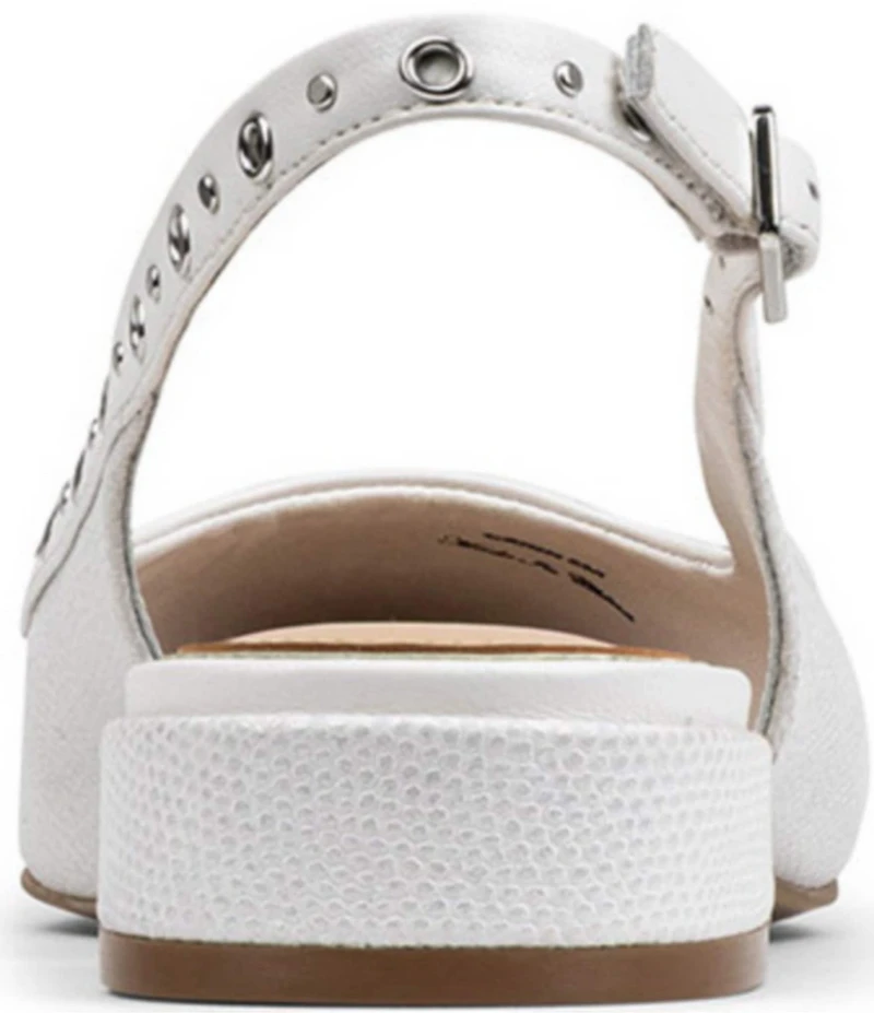 Donald Pliner Lavinah Lizard Print Leather Grommet Hardware Cap Toe Slingback Dress Pumps