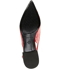 Donald Pliner Lavinah Patent Leather Grommet Hardware Slingback Pumps