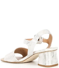 Donald Pliner Leather Square Toe Block Heel Sandals