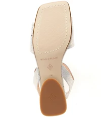 Donald Pliner Leather Square Toe Block Heel Sandals