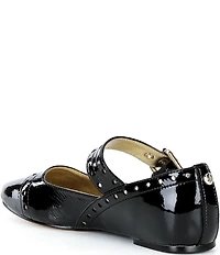 Donald Pliner Liane Patent Leather Buckle Mary Jane Ballet Flats
