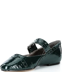Donald Pliner Liane Patent Leather Buckle Mary Jane Ballet Flats