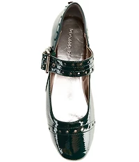 Donald Pliner Liane Patent Leather Buckle Mary Jane Ballet Flats
