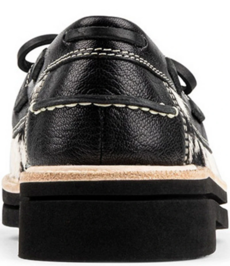 Donald Pliner Lillith Cow Print Calf Hair Boat Shoes