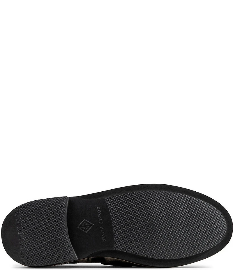 Donald Pliner Lillith Cow Print Calf Hair Boat Shoes