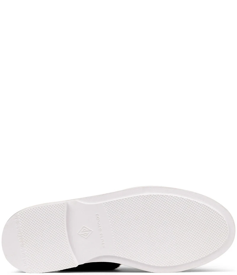 Donald Pliner Lillith Crocodile Embossed Metallic Leather Casual Boat Shoes